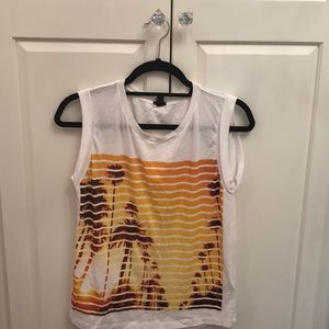 Jcrew palm tree printed tank